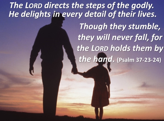 Psalm 37.23-24 - the lord holds us by the hand